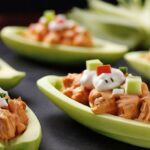 Buﬀalo Chicken Celery Boats